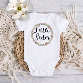Lilla syster blomsterkrans t shirt