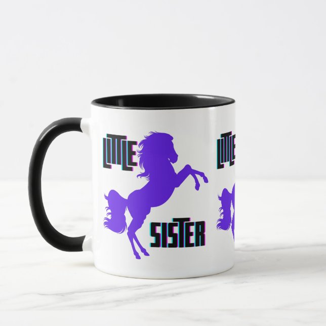 Lilla syster lila ponny mugg (Vänster)