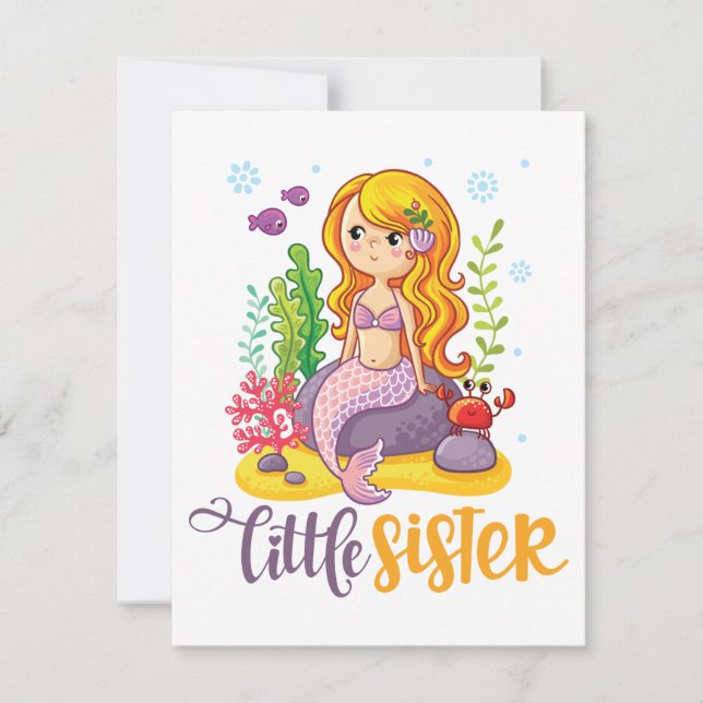 Lilla syster 🧜 ‍ ♀️ Sjöjungfru (Framsida)