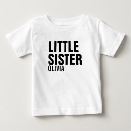 Lilla syster skräddarsydd babyklänning utan ärmar tee shirt