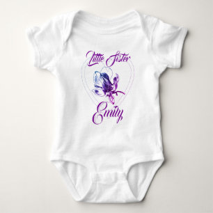 Lilla syster stora syster orkidé t shirt