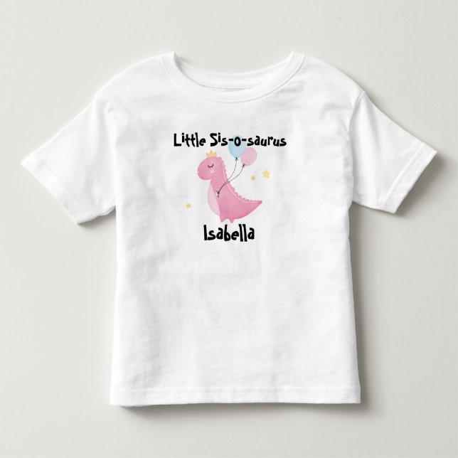 Lilla systerdinosaurus t shirt (Framsida)