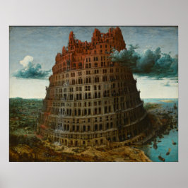 Lilla Torn i Babel av Pieter Bruegel den äldre Poster