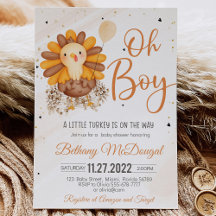 Lilla Turkiet på vägen! Thanksgiving Baby Shower