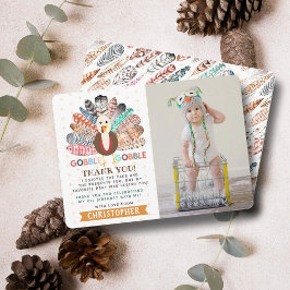 Lilla Turkiet-Thanksgiving oavsett ålder Foto på f Tack Kort