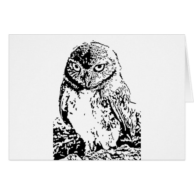 lilla uggla hälsningskort (Framsidan Horizontal)
