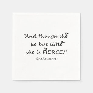 Lilla utom Fierce Shakespeare citerar lilla fåglar Pappersservett