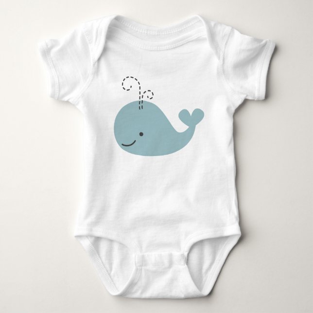 Lilla val i blått t-shirt (Framsida)