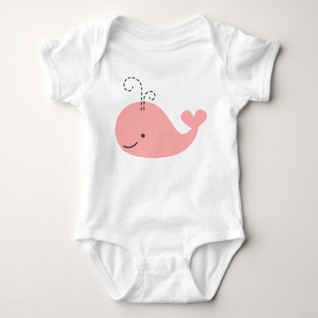 Lilla val i Rosa Tee Shirt (Framsida)