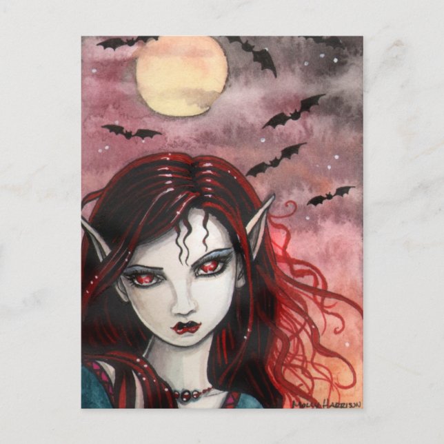 Lilla vampyr postkort av Molly Harrison Vykort (Framsida)