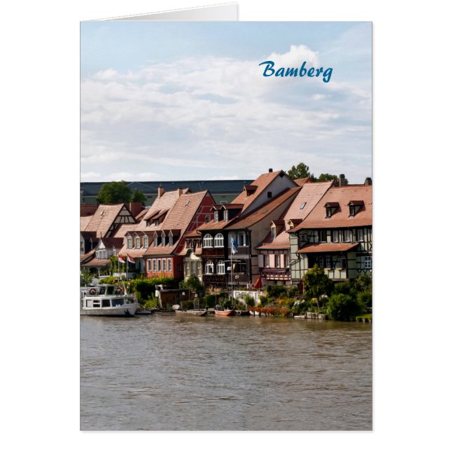 Lilla Venedig i Bamberg Hälsningskort (Framsidan)
