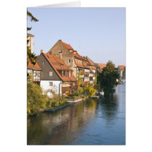 Lilla Venedig (Klein Venedig) och floden Regnitz Hälsningskort