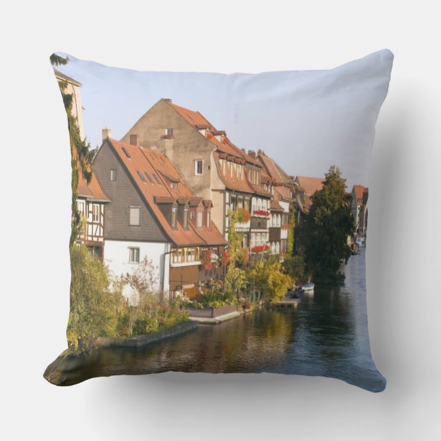 Lilla Venedig (Klein Venedig) och floden Regnitz Kudde (Framsida)