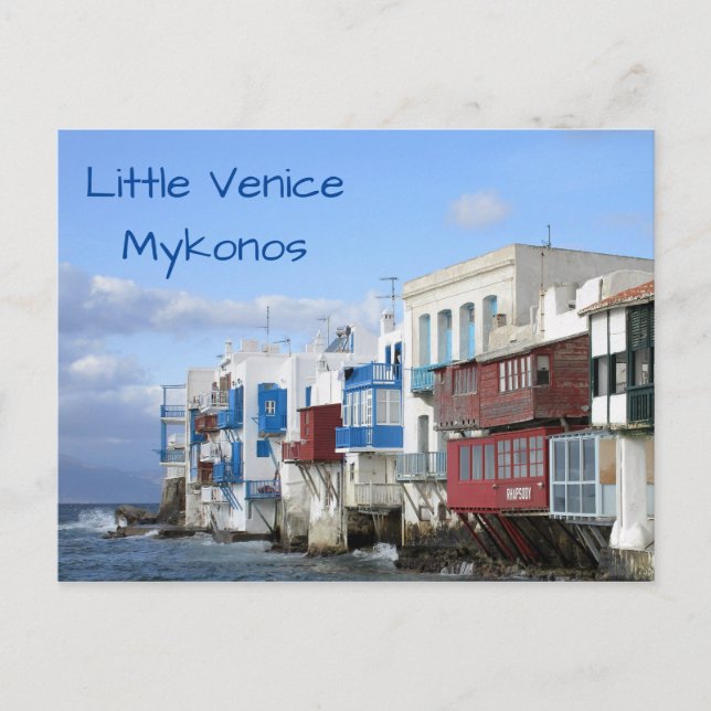 Lilla Venedig, Mykonos nära Vykort (Framsida)
