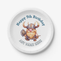 Lilla Viking Birthday - alla åldrar eller Namn