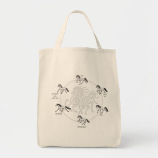 Lilla Viking Horses gait Karta T-Shirt Tygkasse