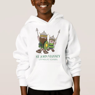 Lilla Vikings Boys Pullover Hoodie T Shirt