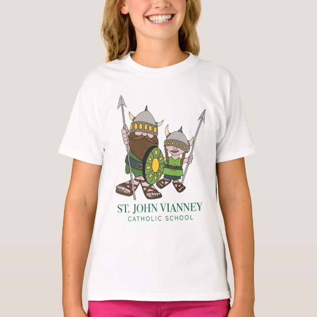 Lilla Vikings Girls T-Shirt (Framsida)