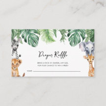 Lilla Vild en Safari Baby Shower Raffle