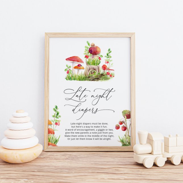 Lilla Vild Mushroom Late Night Diaper Game Poster (Skapare uppladdad)