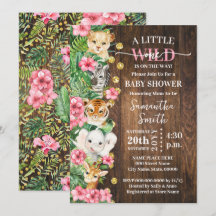 Lilla Vilda En Rustik Safari Rosa Bebis Shower