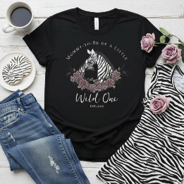 Lilla Vilda Ett Zebrafari Baby Shower Mamma T Shirt