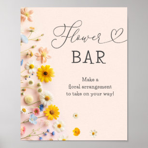 Lilla Vildblomma Blomsterbar Poster