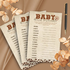 Lilla Westerna Cowboy Baby Shower ord-skam