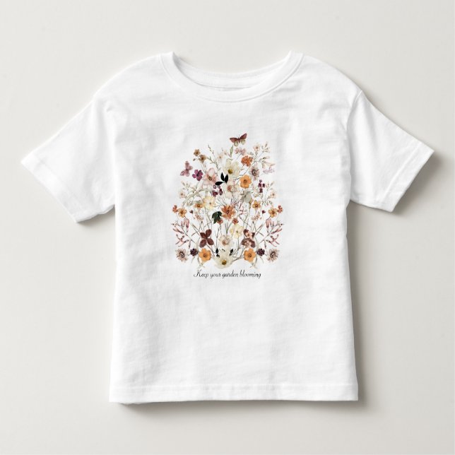 Lilla Wildblomma Pressade Blommor Namn Lilla flick T Shirt (Framsida)