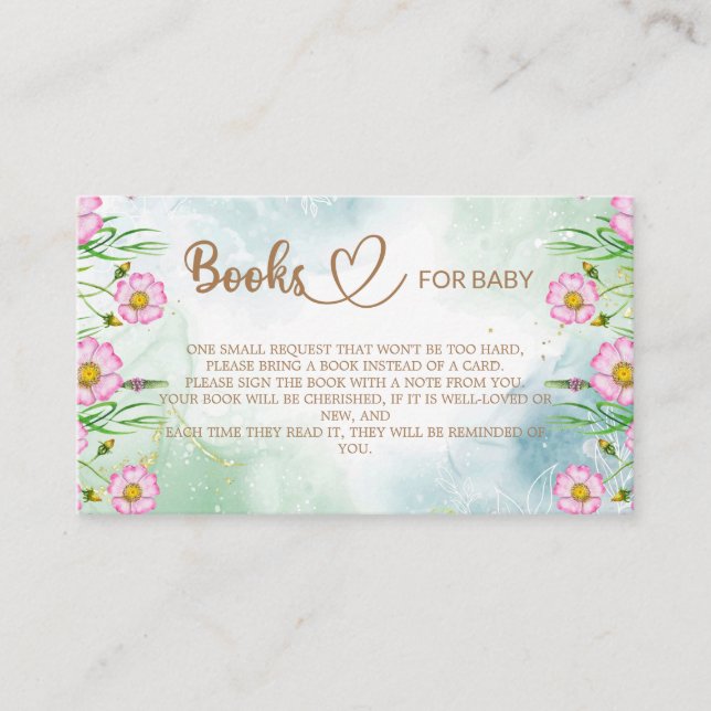 Lilla Wildblomman är på väg mot bokar för baby Tilläggskort (Framsida)