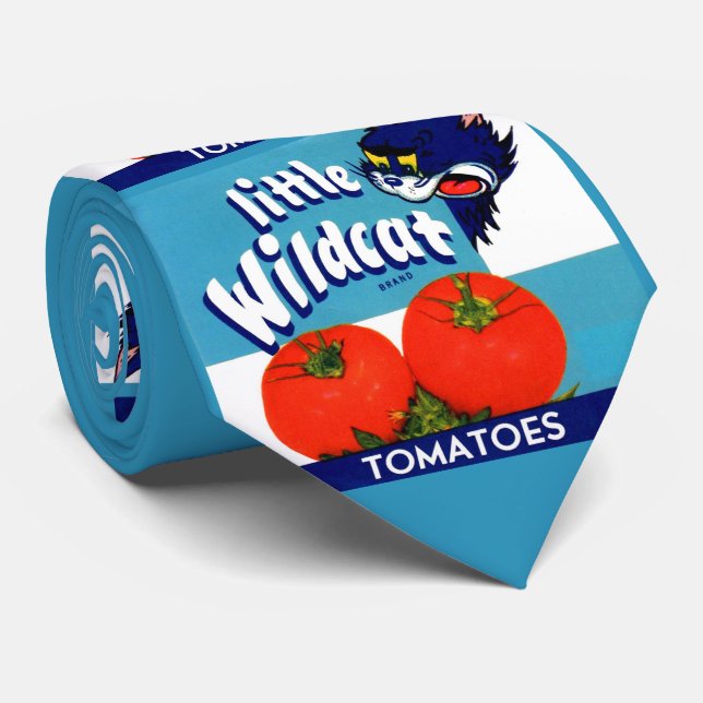 Lilla Wildcat tomato låda-etikett Slips (Rullad)