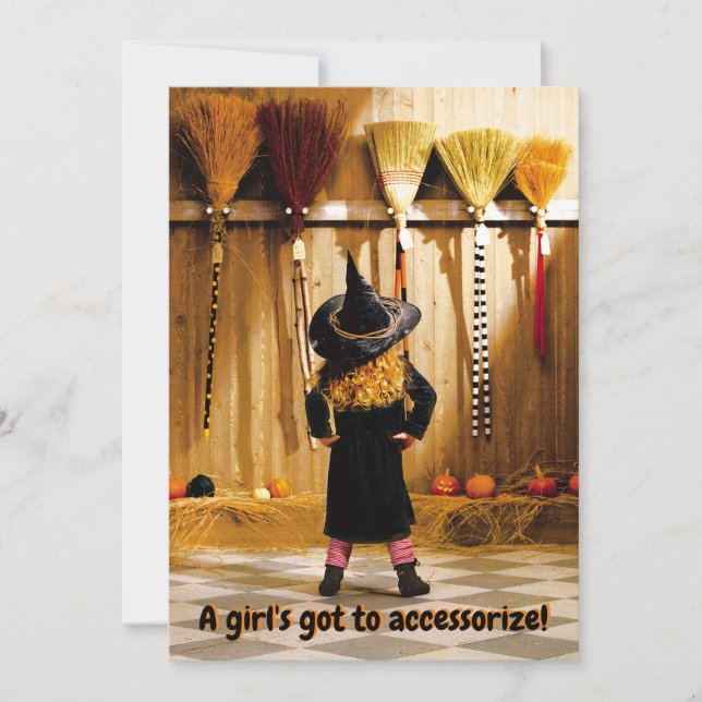 Lilla Witch väljer ett rum Inbjudningar (Framsida)