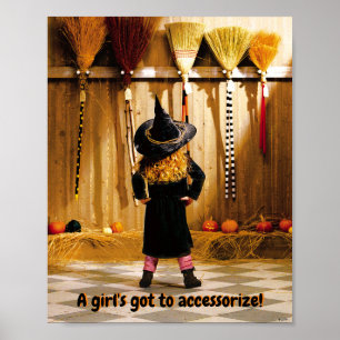 Lilla Witch väljer ett rum Poster