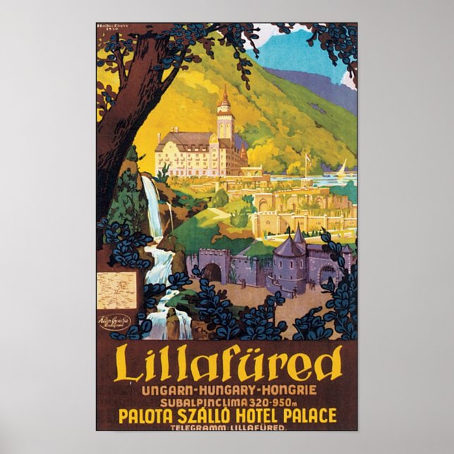 Lillafured Hungary Travel Poster (Framsidan)