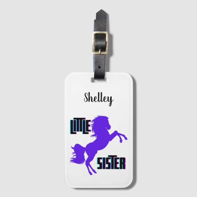 Lillasyster Lila Pony Bagagebricka (Framsida vertikal)