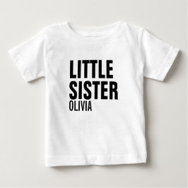 Lillasyster skräddarsydd babyklänning utan ärmar tee shirt