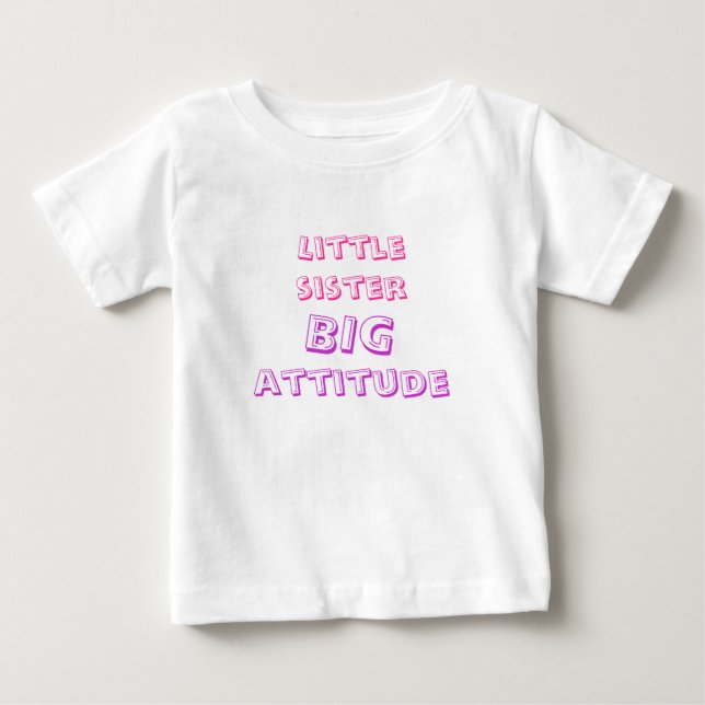 lillasyster, stor attityd t-shirt (Framsida)