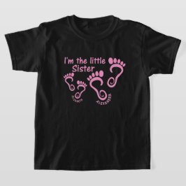 Lillasyster Storasyster Fotspår T Shirt