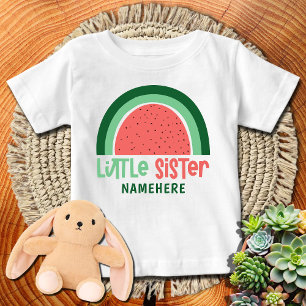 Lillasyster vattenmelon regnbåge t shirt