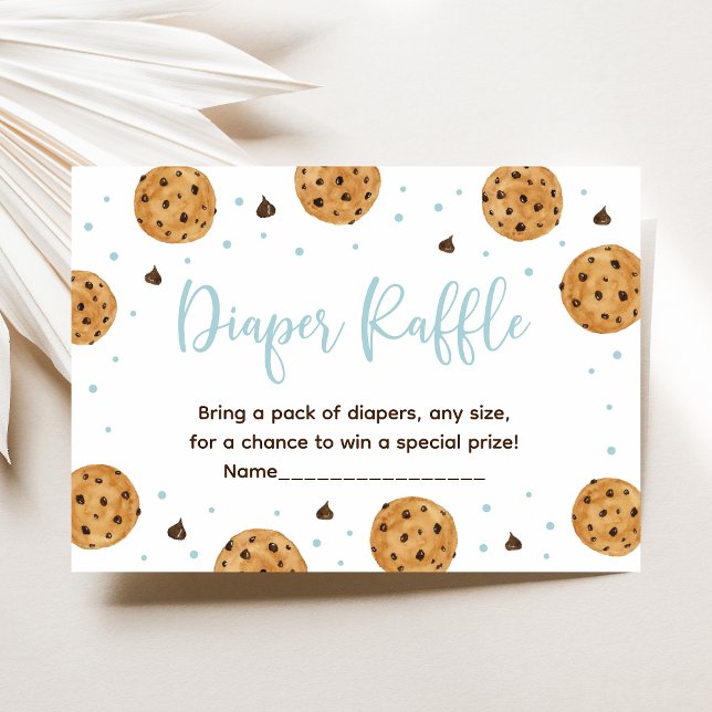 Lille Cookie Blue Boy Shower Raffle Tilläggskort (Skapare uppladdad)