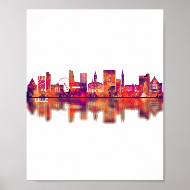 Lille Frankrike Skyline Poster (Framsidan)