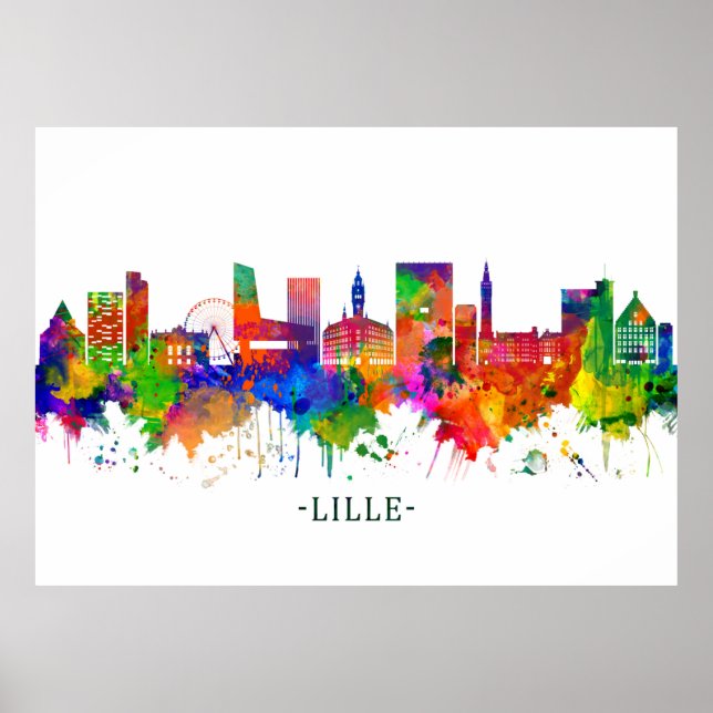 Lille Frankrike Skyline Poster (Framsidan)