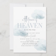 "Lille fred Heaven Boy Blue Cloud Baby Shower"