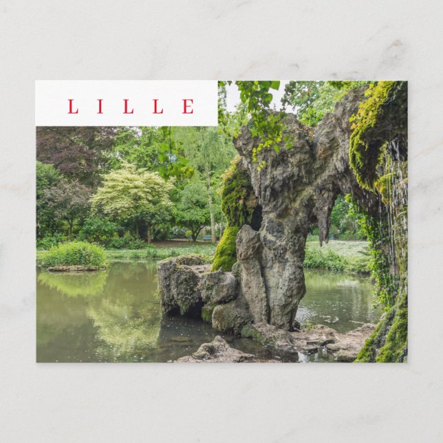 Lille Jardin Vauban grotto vykort (Framsida)
