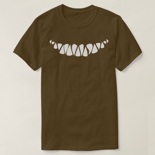 Lille monster Mouth Teeth, lustig ansikte mask 1 T Shirt (Design framsida)