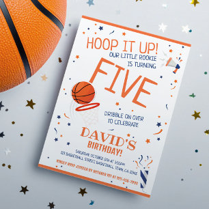 Lille nybörjare Ring Det är på Basketboll Birthday Inbjudningar