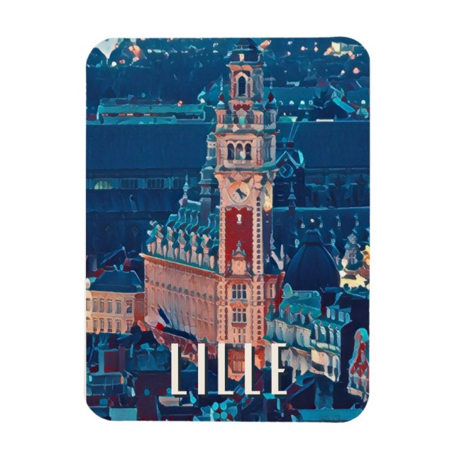 Lille Photo Vintage Magnet (Vertikal)