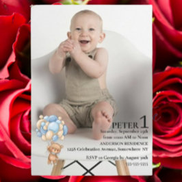 Lille pojkens 1-årsdag inbjudningar