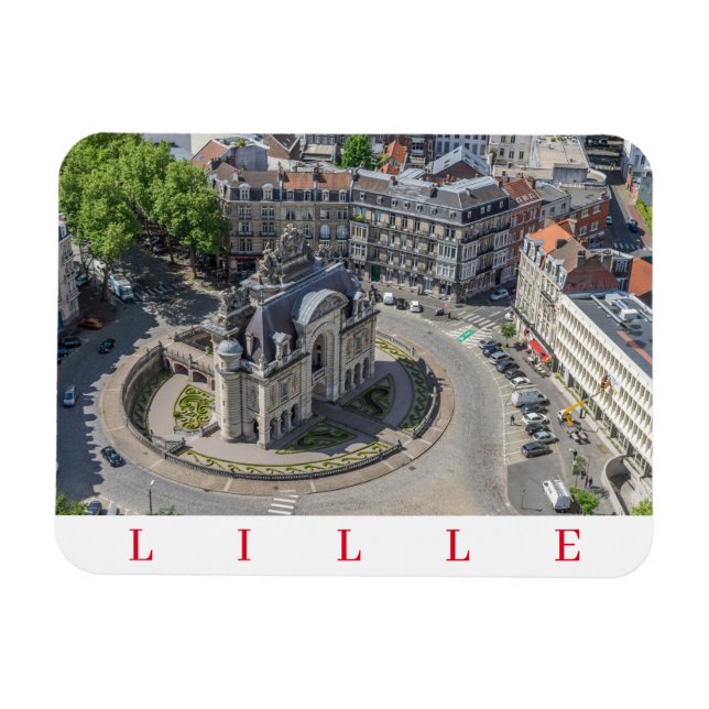 Lille Porte de Paris kylmagnet Magnet (Horisontell)