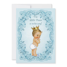 Lille prinsen Blå löv Baby Shower